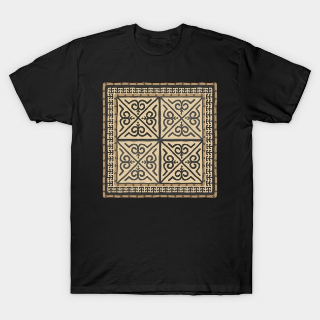 Siberian tribal pattern with plant elements T-Shirt by lents